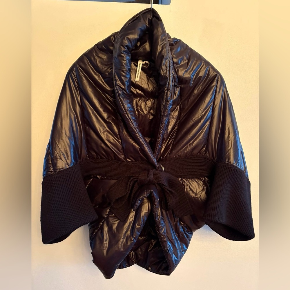 Pier Antonio Gaspari Black Puffer Wrap Coat euro 40 or medium